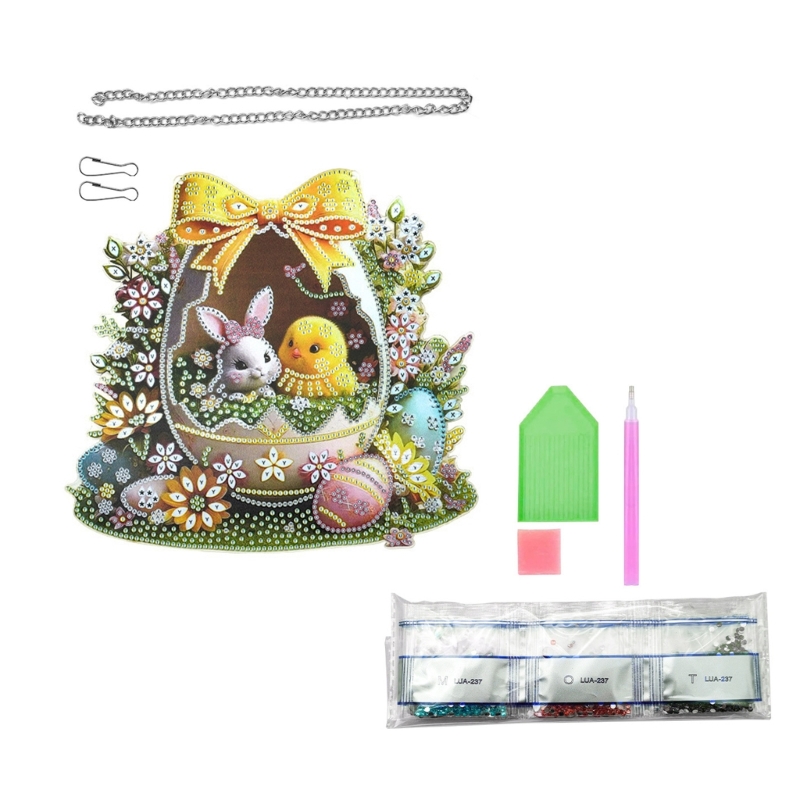 Art Craft Door - Handmade Easter Wreath Craft Set Rhinestones