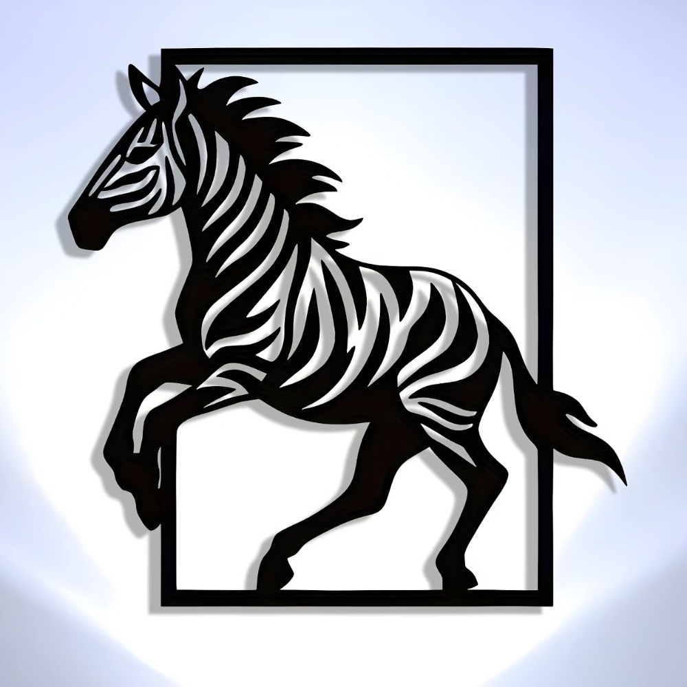 Art Craft Zebra - CIFBUY Metal Wall Art Elegant 3D
