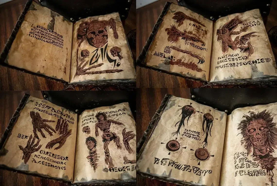 Art Craft Book - Vintage Necronomicon - Dark Magic Summoning