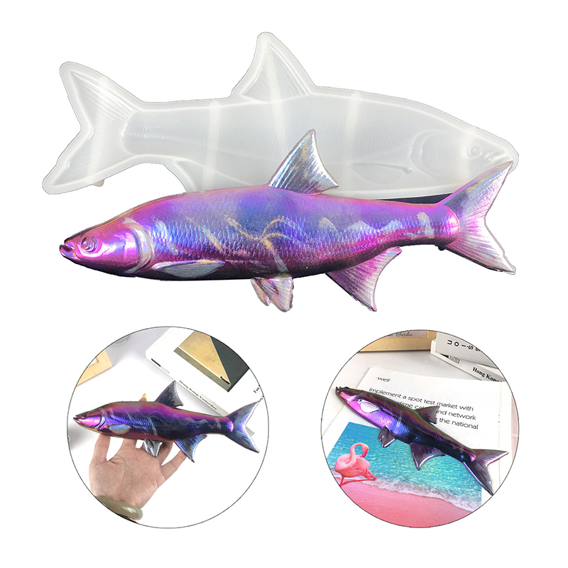 Resin Casting Mold - 1pc Fish Silicone Epoxy Mold Large