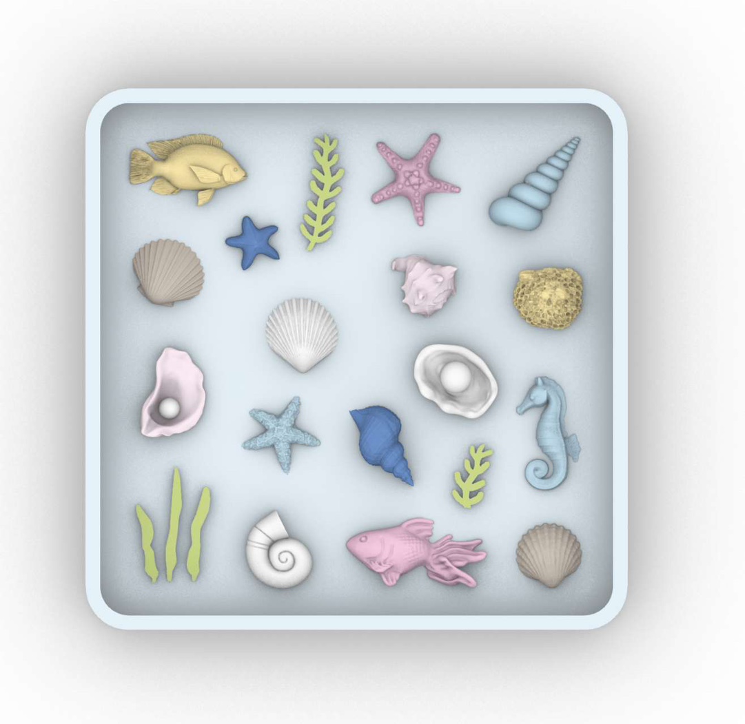 Resin Casting Mold - 3D Ocean Accessories Resin Casting Mold