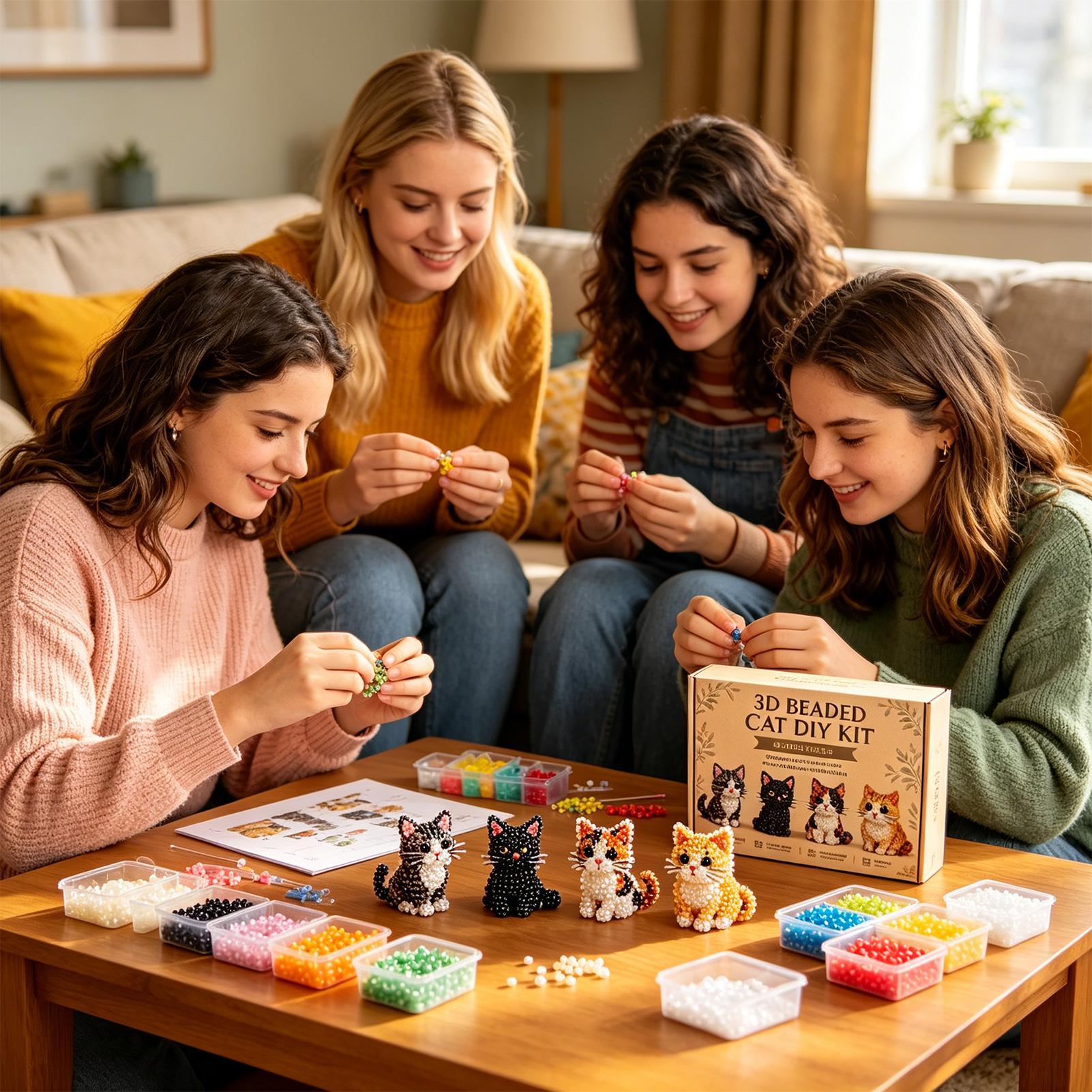Art Craft Class - DIY Animal Beading Kit Cute 3D