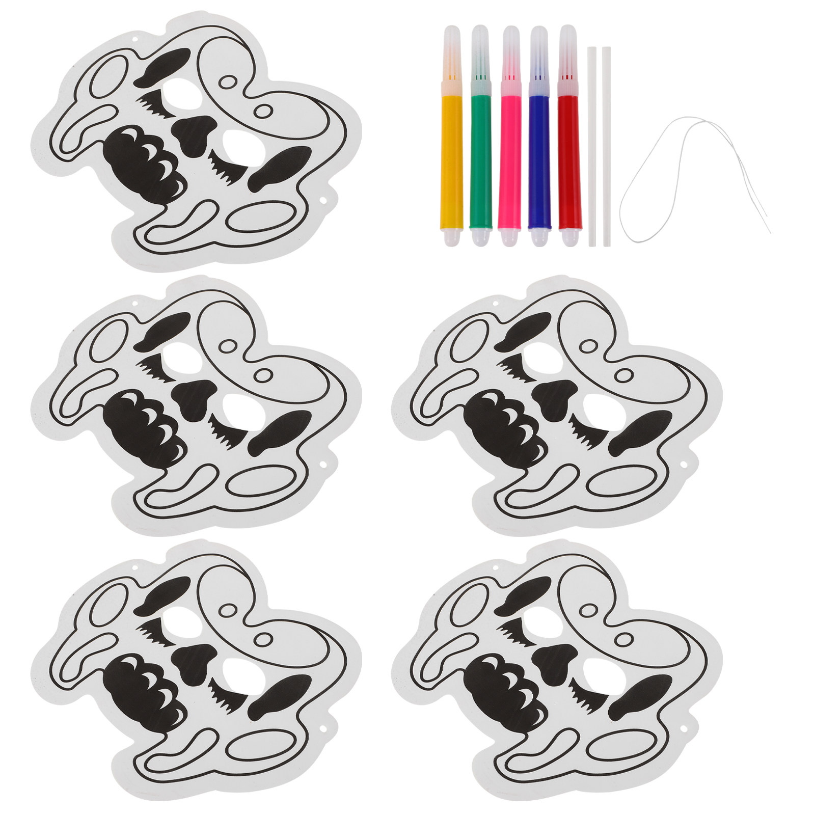 Art Craft Class - 1Set DIY Graffiti Balloon Mask Blank