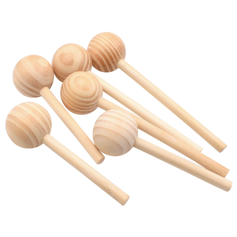 Art Craft Stick - 5pcs/lot Unfinished Wooden Lollipops, Smooth Wood