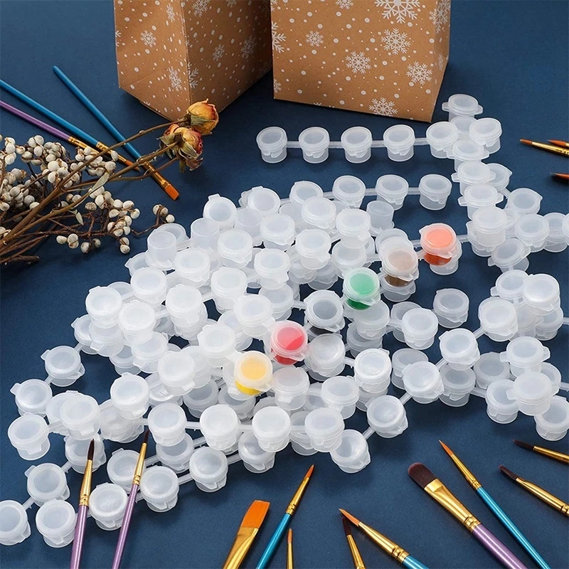 Art And Craft With Paint - 10strips 60pots Empty Paint Strips Mini