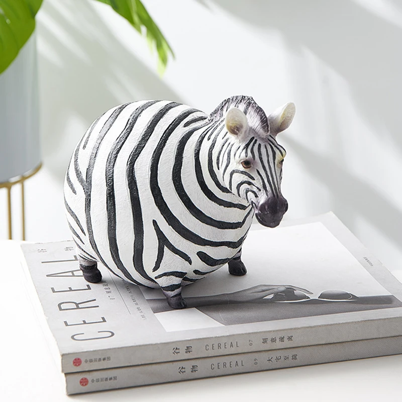 Art Craft Zebra - Nordic Creative Resin Cute Fat Zebra