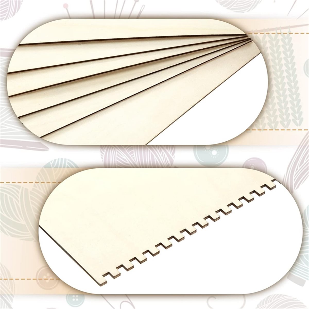 18 Pcs Beginners Wooden Notche - Art Craft For Kids recension och pris