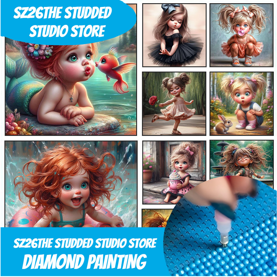 Sz26The Studded 5D DIY Diamond - Art Craft Girl recension och pris