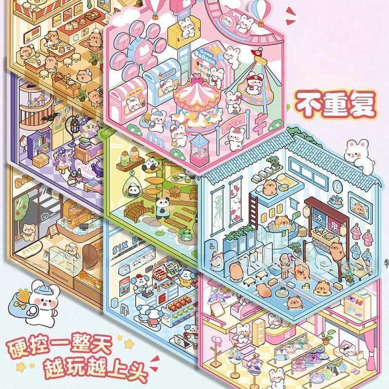Miniature 3D Scene Stickers DI - Art Craft Market recension och pris