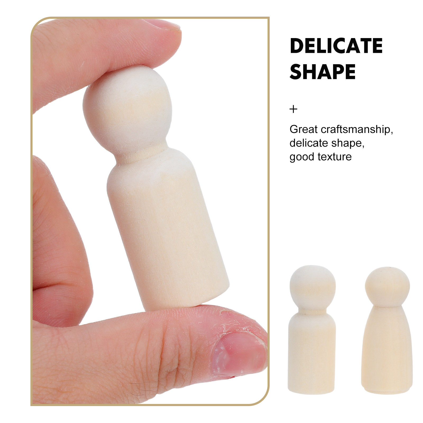 40Pcs Blank Wooden Peg People  - Art Craft Painting recension och pris