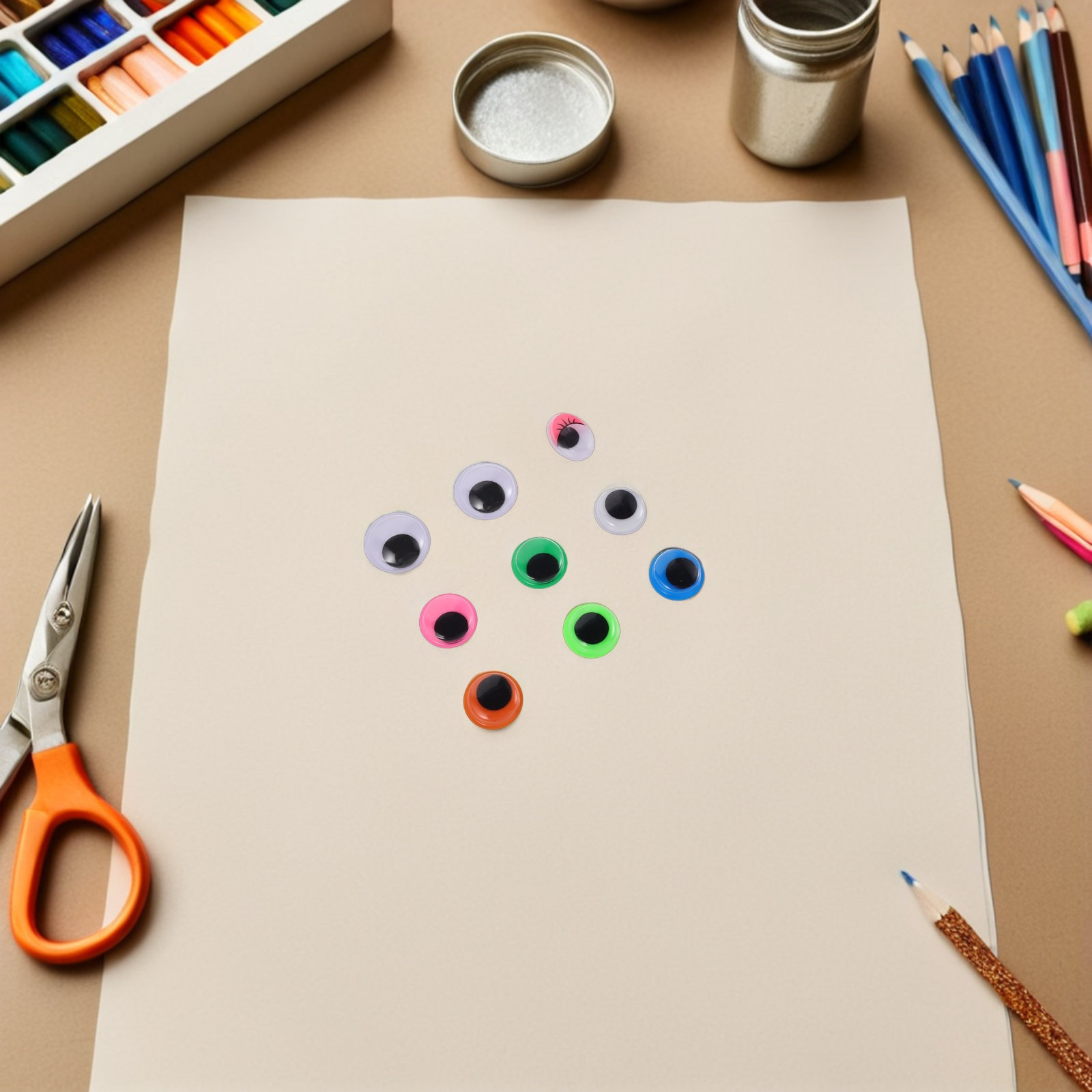 1680Pcs Googly Eyes Self Adhes - Art Craft Stick recension och pris