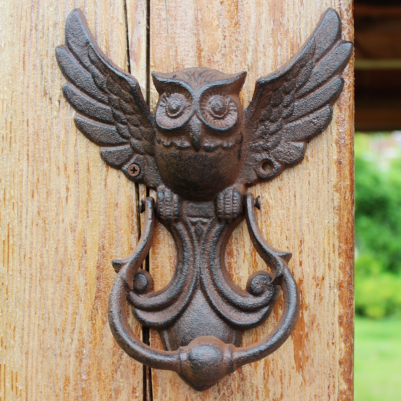 Rustic Owl Cast Iron Door Knoc - Art Craft Door recension och pris