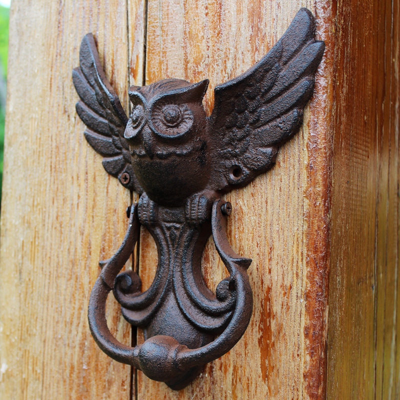Rustic Owl Cast Iron Door Knoc - Art Craft Door recension och pris