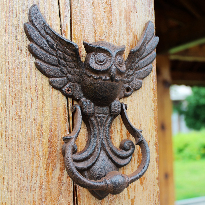 Rustic Owl Cast Iron Door Knoc - Art Craft Door recension och pris