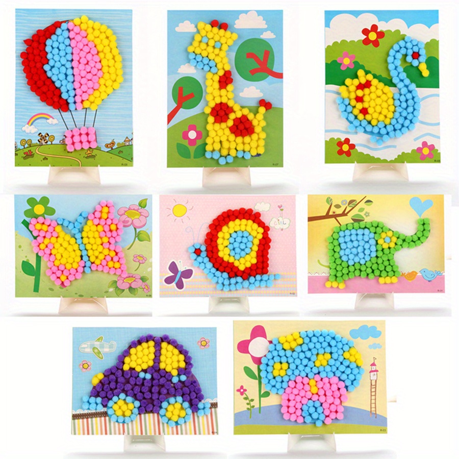 2pcs 16x21cm Colorful Pom-Pom  - Art Craft Painting recension och pris