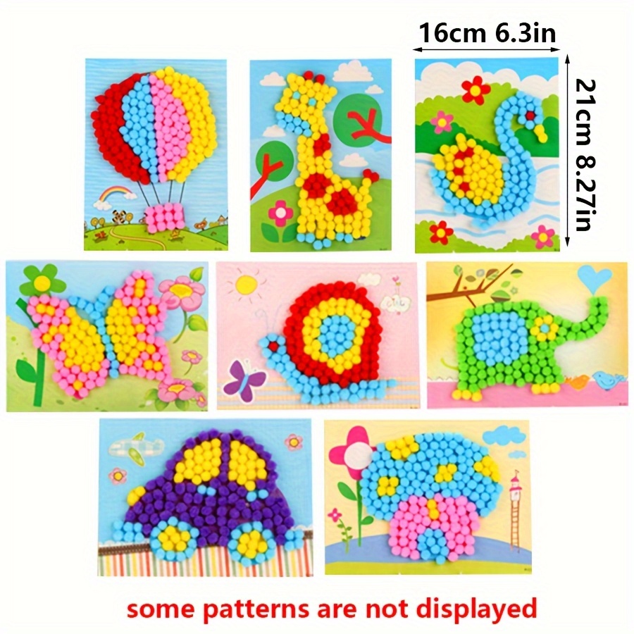 2pcs 16x21cm Colorful Pom-Pom  - Art Craft Painting recension och pris