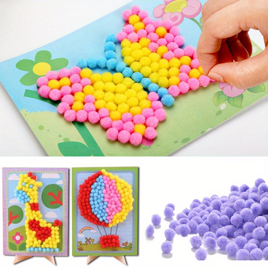 2pcs 16x21cm Colorful Pom-Pom  - Art Craft Painting recension och pris