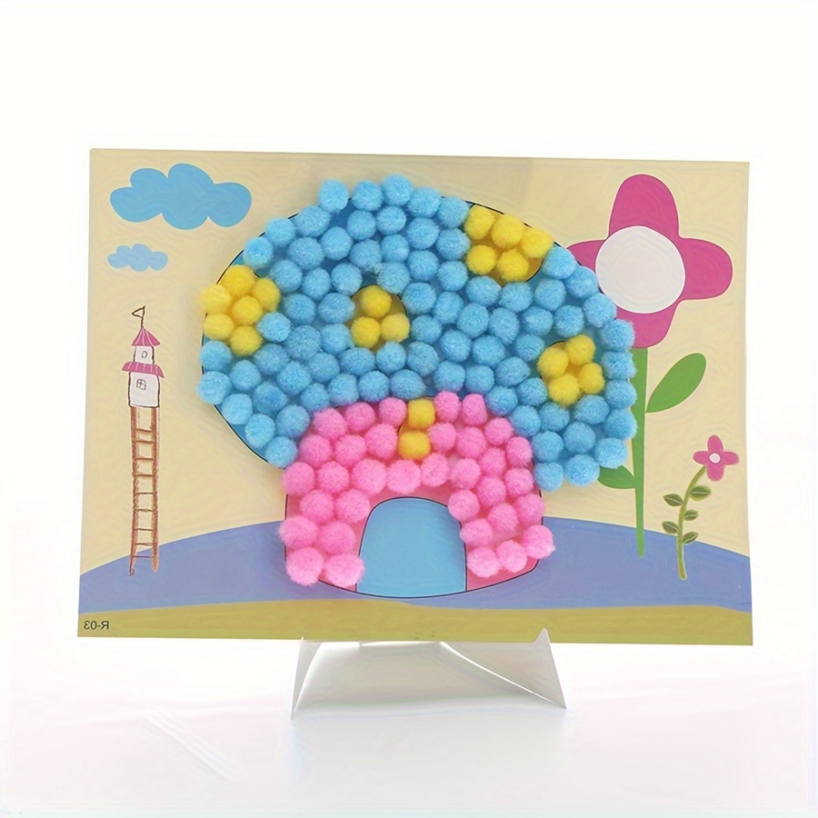2pcs 16x21cm Colorful Pom-Pom  - Art Craft Painting recension och pris