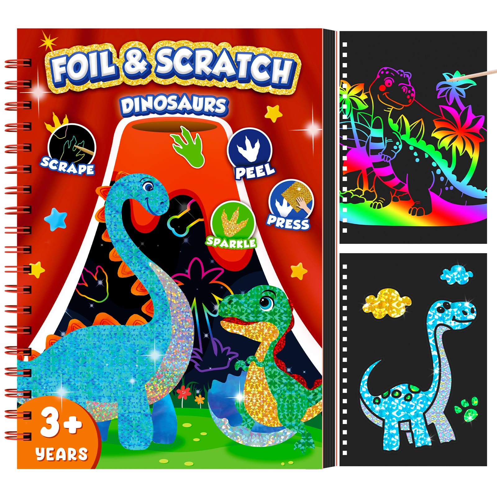 Dinosaur Scratch Art Book for  - Art Craft Book recension och pris
