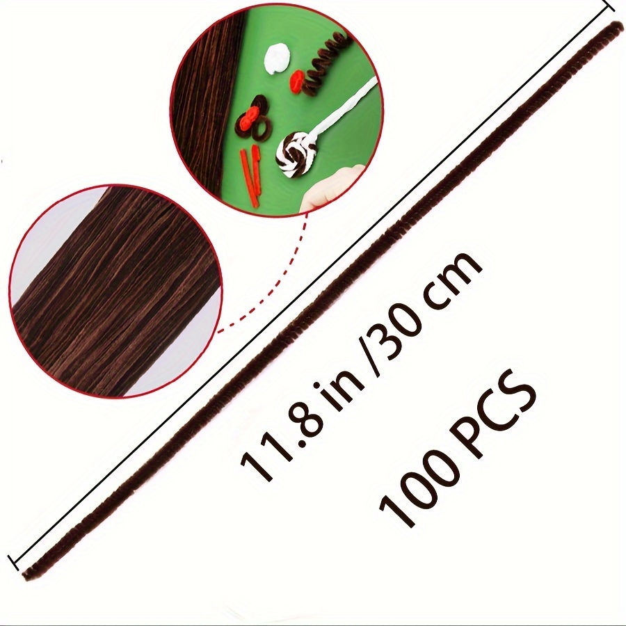 100 Pcs Coffee Pipe Cleaners,P - Art Craft For Kids recension och pris