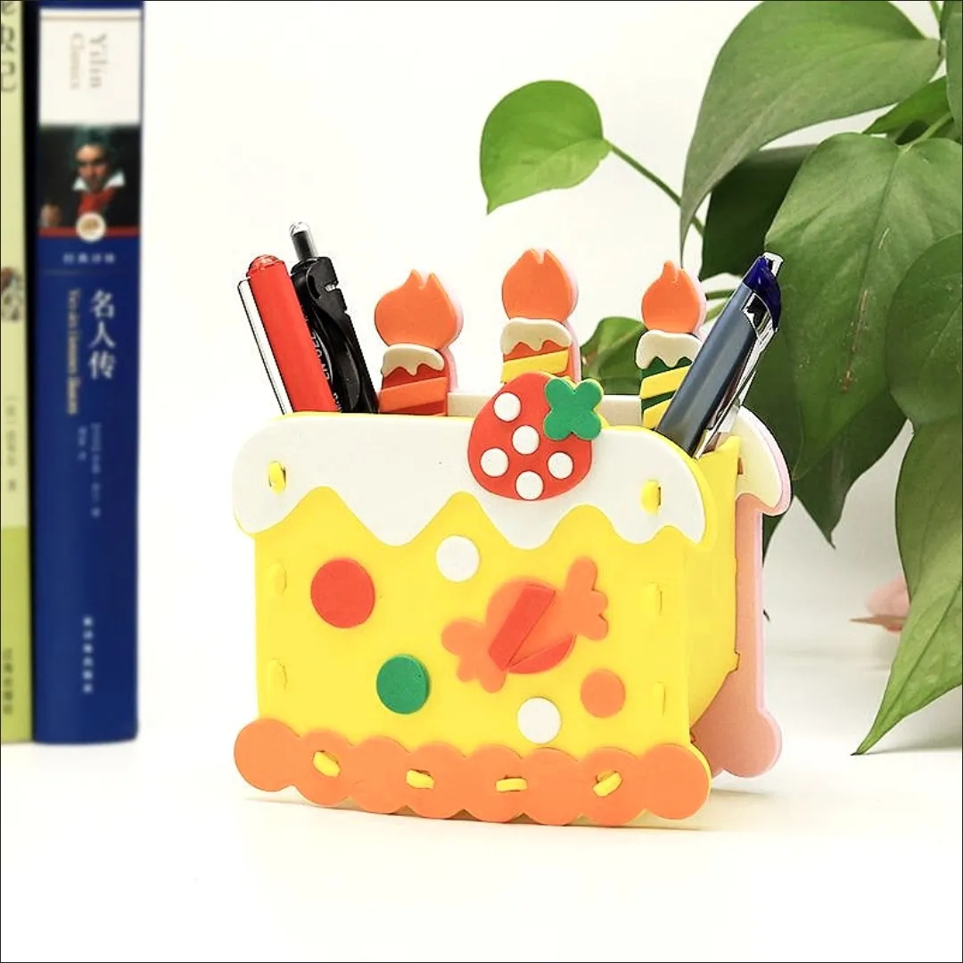 2pcs DIY Cartoon Pen Container - Art Craft For Kindergarten recension och pris