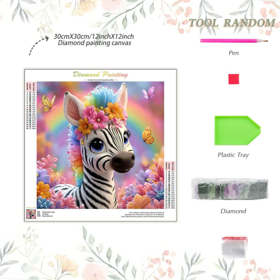 CHENISTORY Zebra 5d Diamond Pa - Art Craft Zebra recension och pris