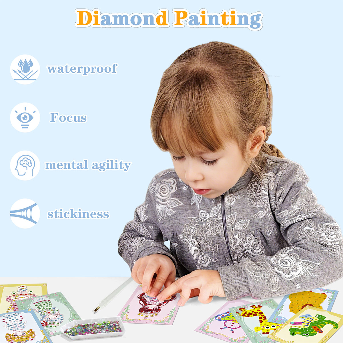 16 Pcs Gem Kit DIY Arts Crafts - Art And Craft With Paint recension och pris