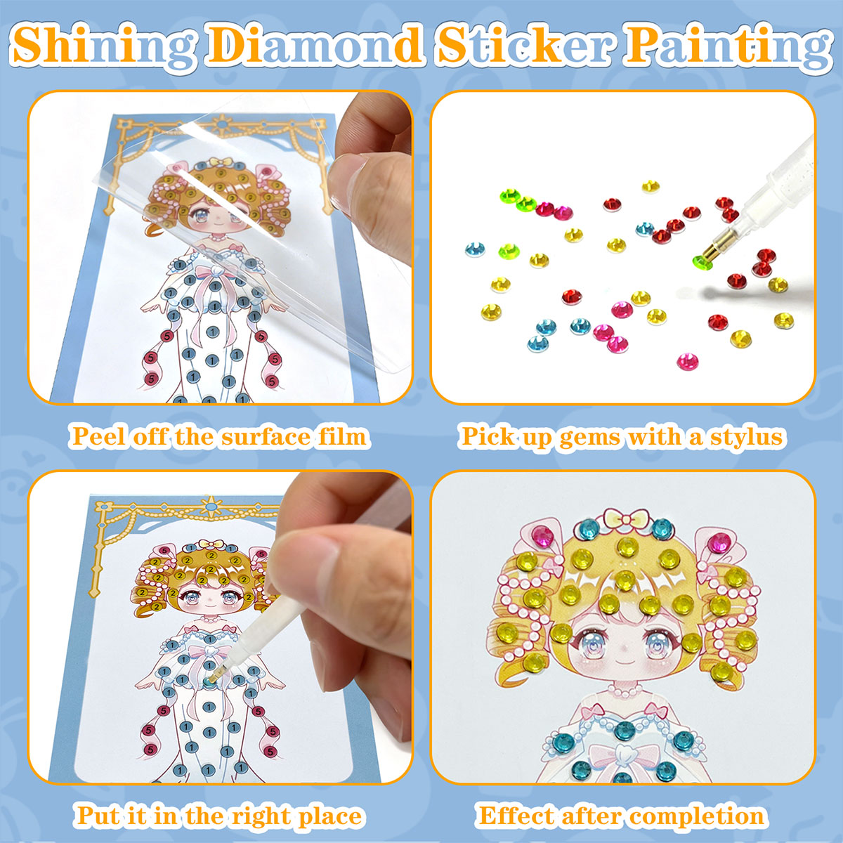16 Pcs Gem Kit DIY Arts Crafts - Art And Craft With Paint recension och pris