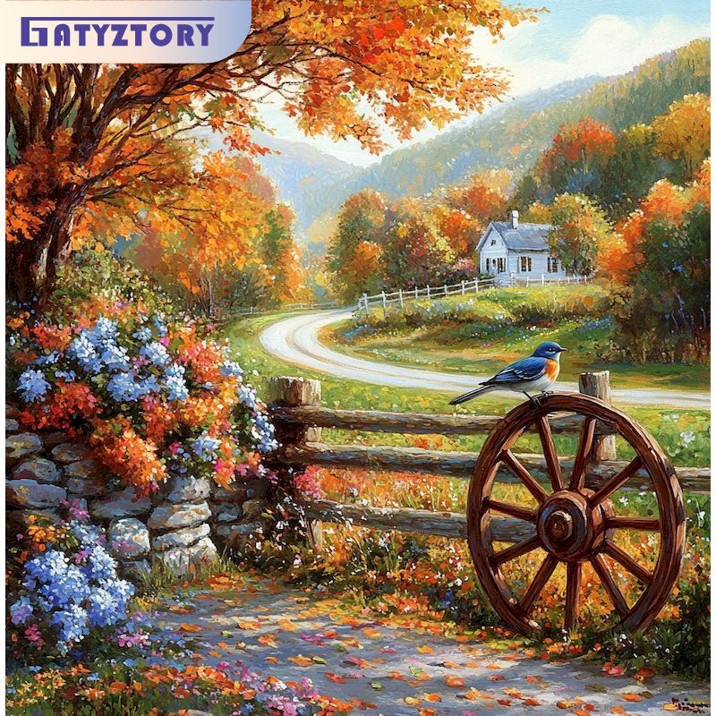 40x50cm Village Painting By Nu - Art Craft Village recension och pris