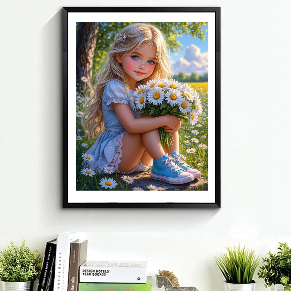 Frameless,5D DIY Diamond Paint - Art Craft Girl recension och pris