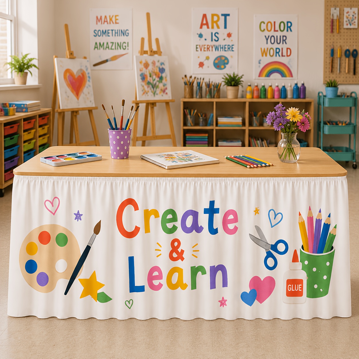 1 tablecloth table skirt, crea - Art Craft Class recension och pris