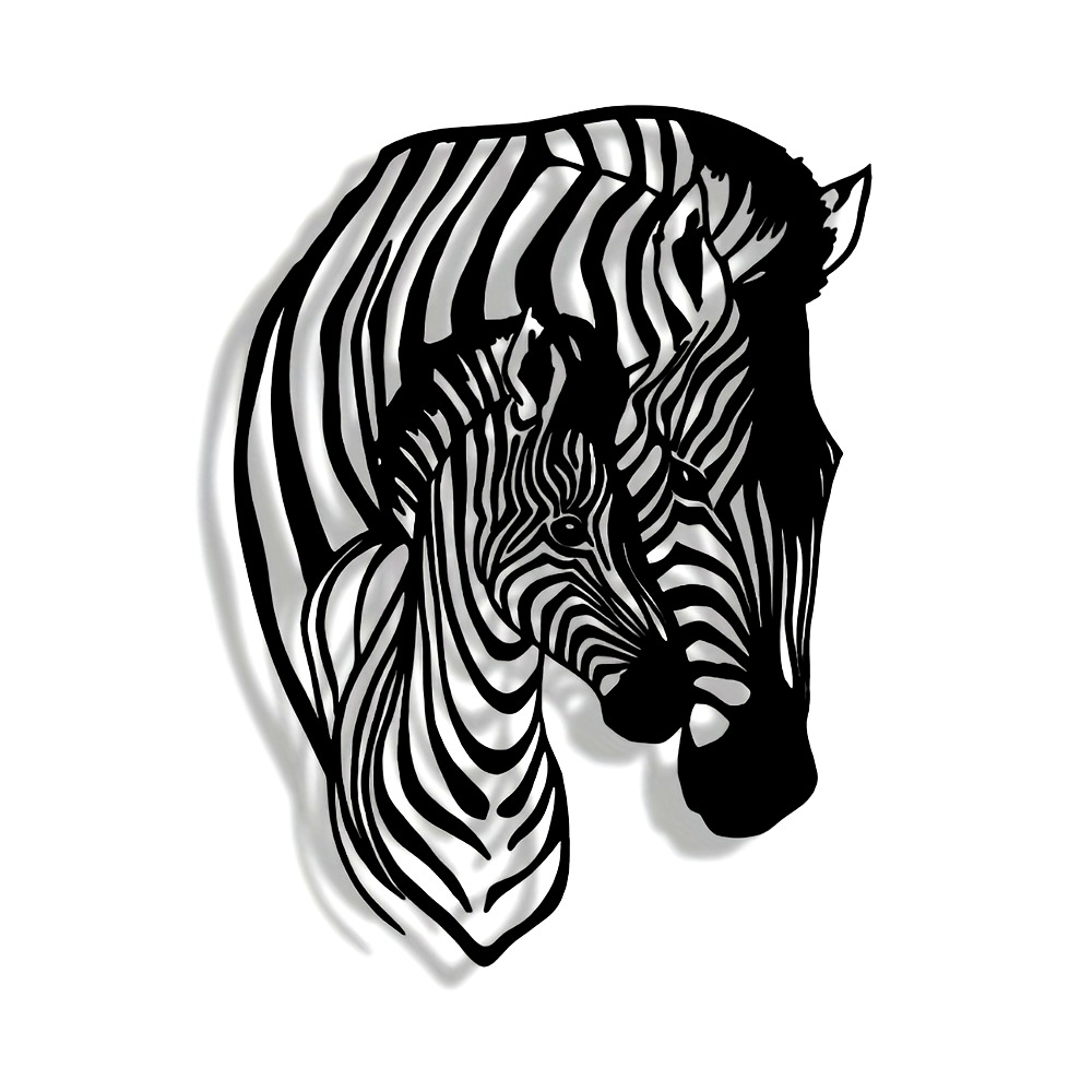 Elegant Minimalist Zebra Famil - Art Craft Zebra recension och pris