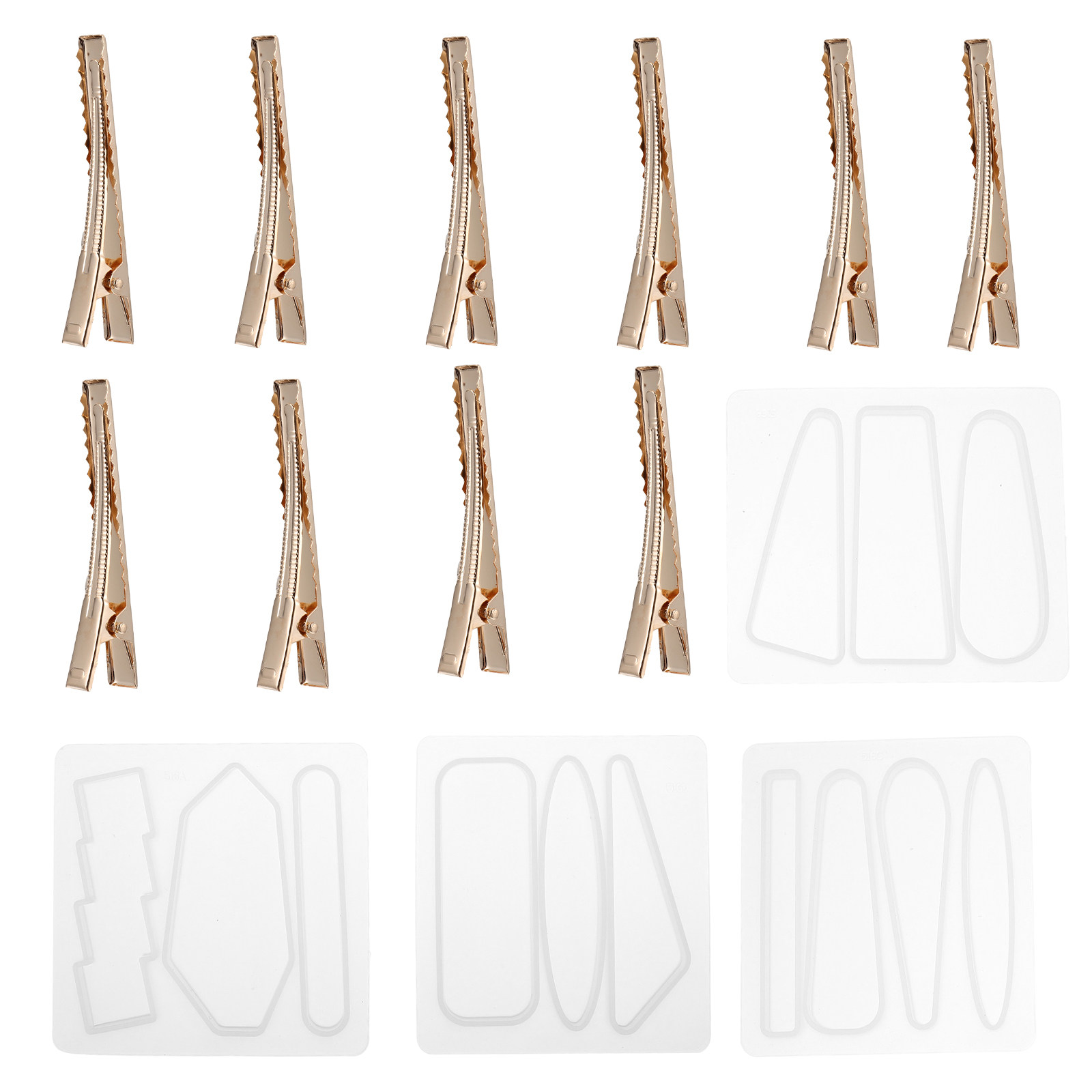 14Pcs Hair Clip Mold Silicone  - Resin Casting Mold recension och pris