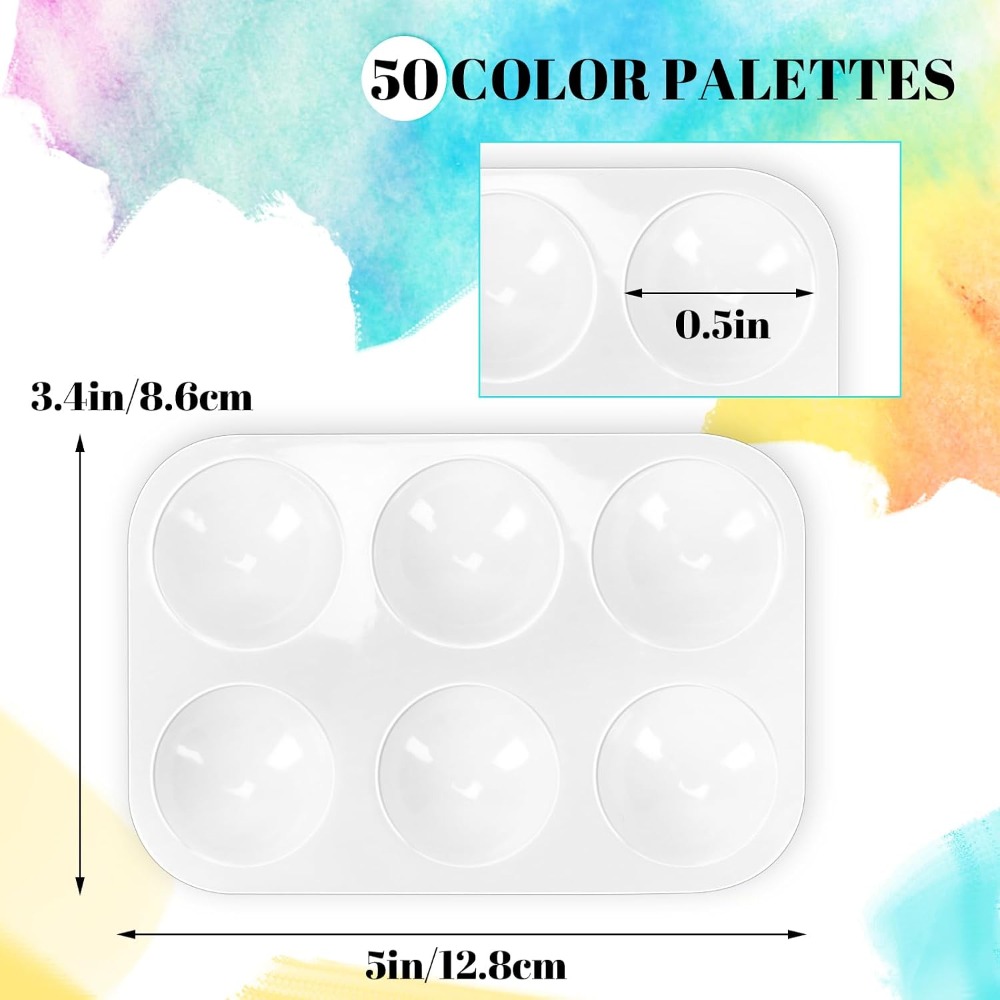 50 Pack 6-Well Plastic Paint P - Art Craft Class recension och pris