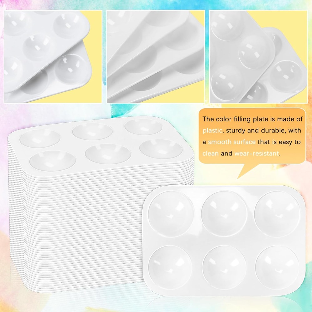 50 Pack 6-Well Plastic Paint P - Art Craft Class recension och pris
