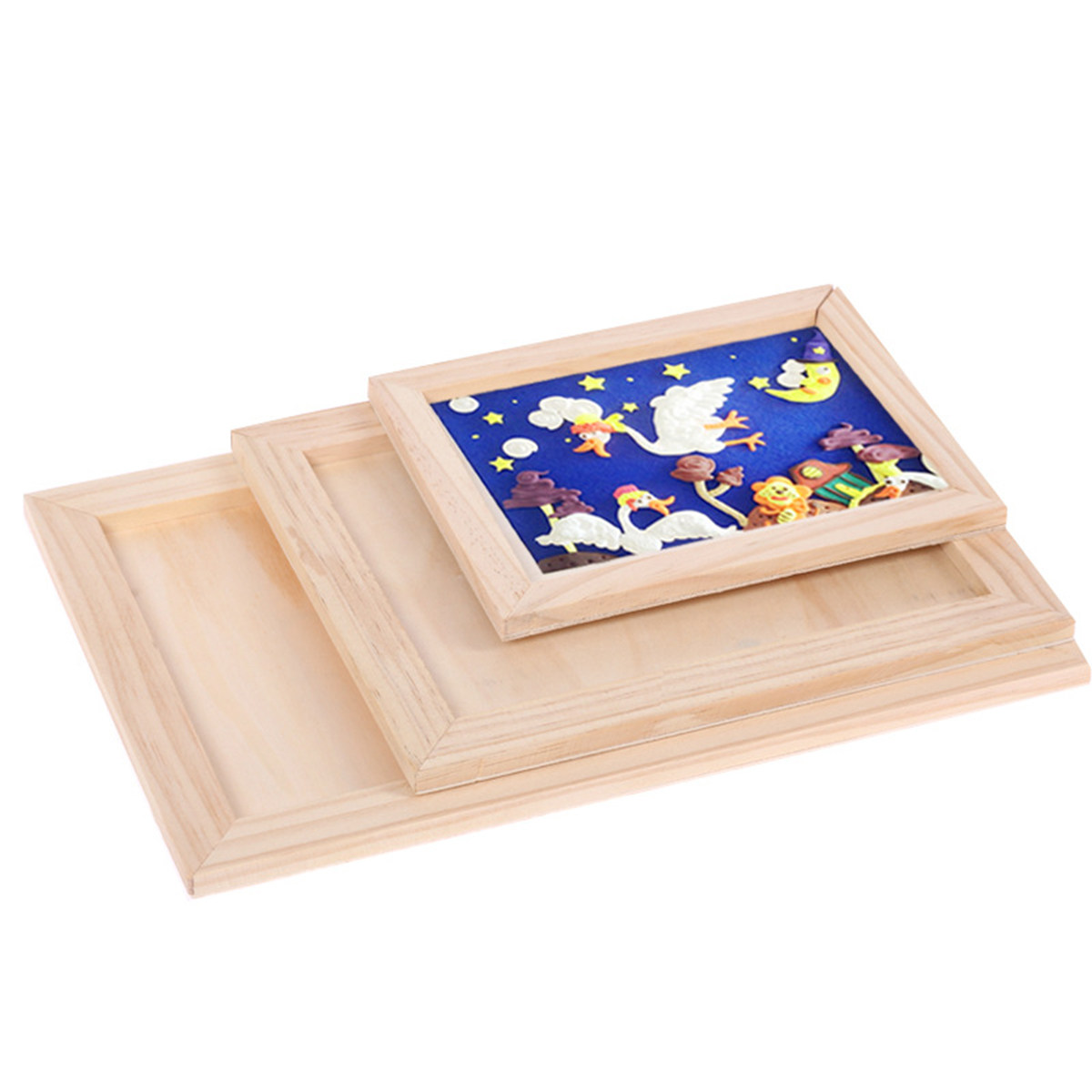 2Pcs Blank Wooden Painting Fra - Art Craft Painting recension och pris