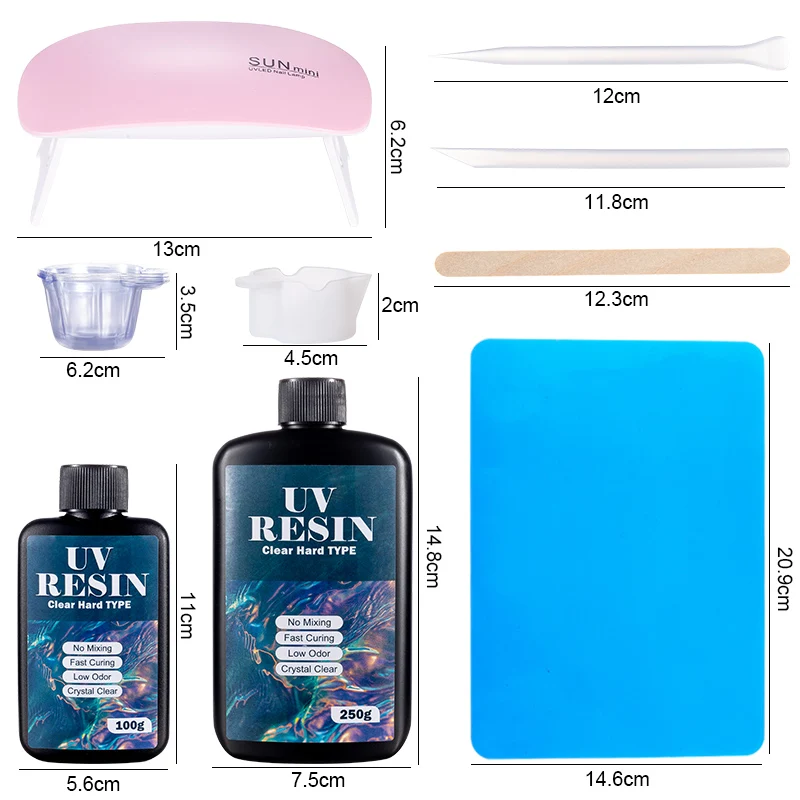 100g/250g Clear UV Resin Hard  - Resin Casting Mold recension och pris