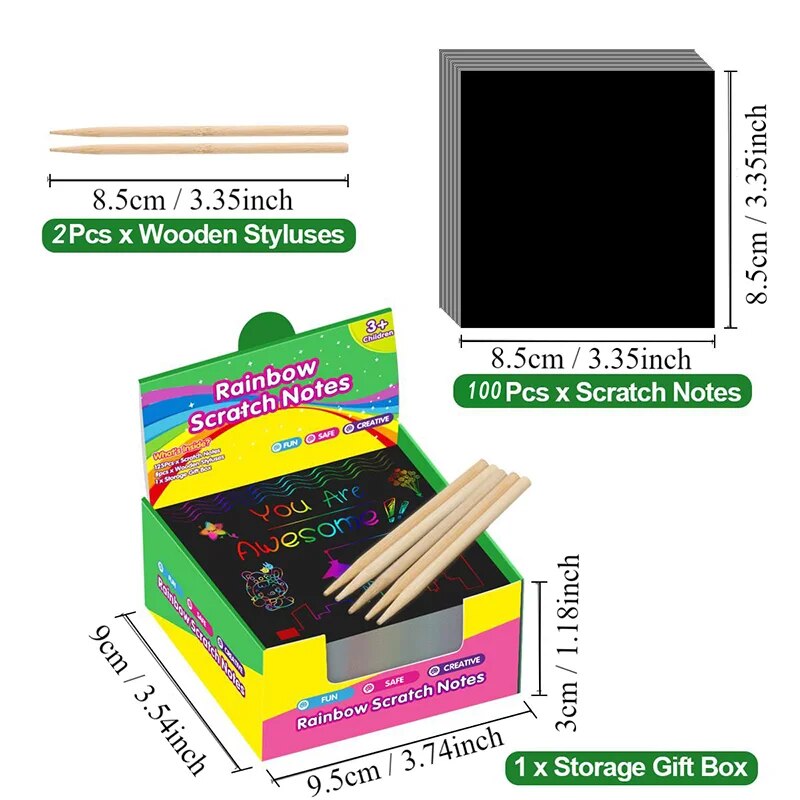 Many Creative Scratch Art Card - Art Craft Stick recension och pris