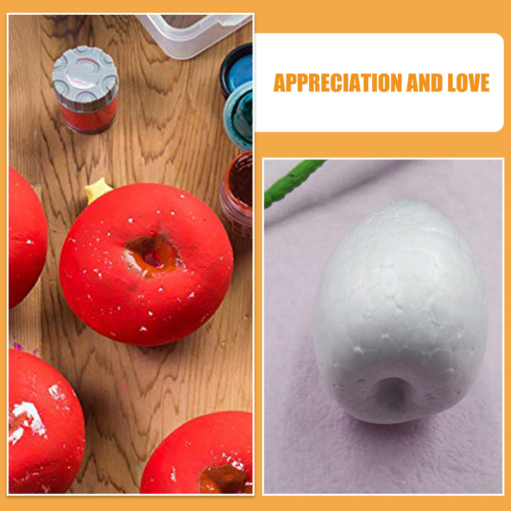 6Pcs Blank White Polystyrene D - Art Craft For Kids recension och pris