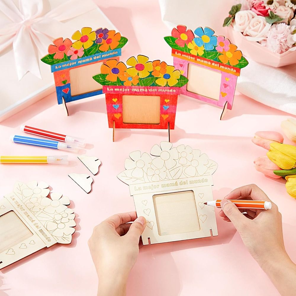 Unfinished Wooden Picture Fram - Art Craft For Kindergarten recension och pris