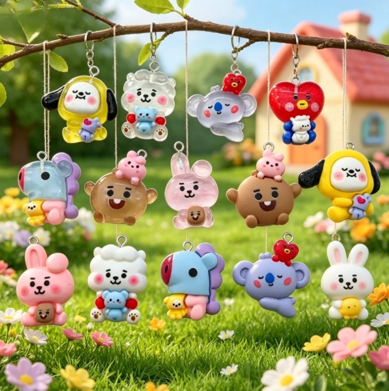 7pcs BT21 Resin Cartoon Charm  - Art Craft Market recension och pris