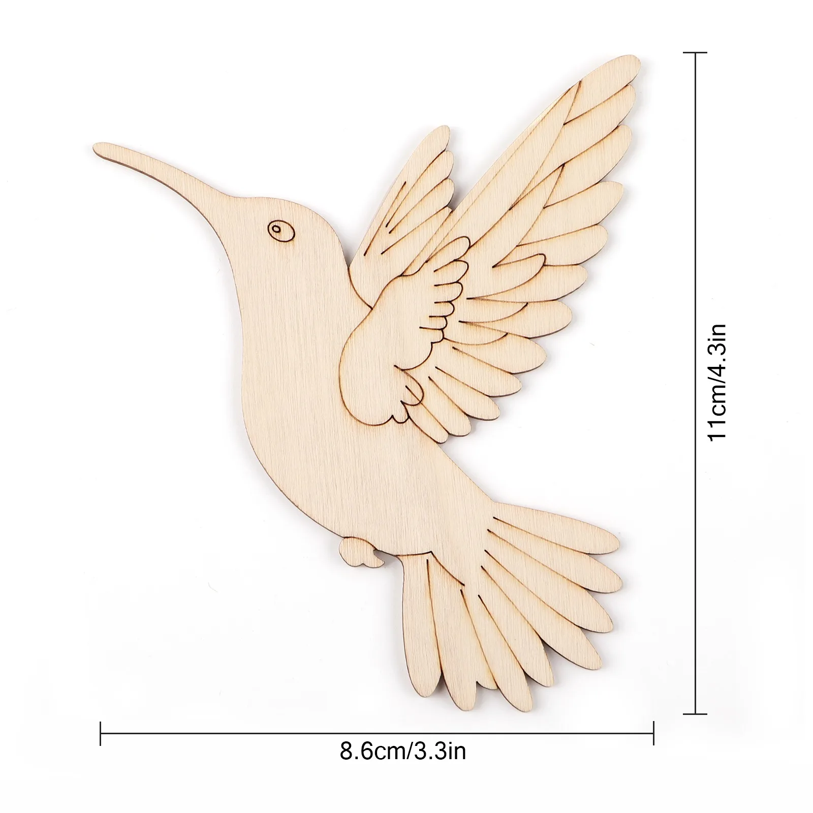 10pcs Unfinished Wood Animal B - Art Craft Painting recension och pris