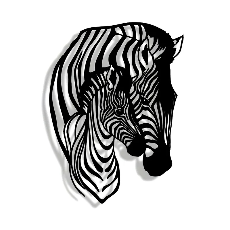 Elegant Minimalist Zebra Famil - Art Craft Zebra recension och pris