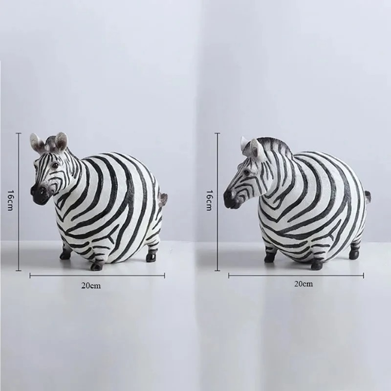 Nordic Creative Resin Cute Fat - Art Craft Zebra recension och pris