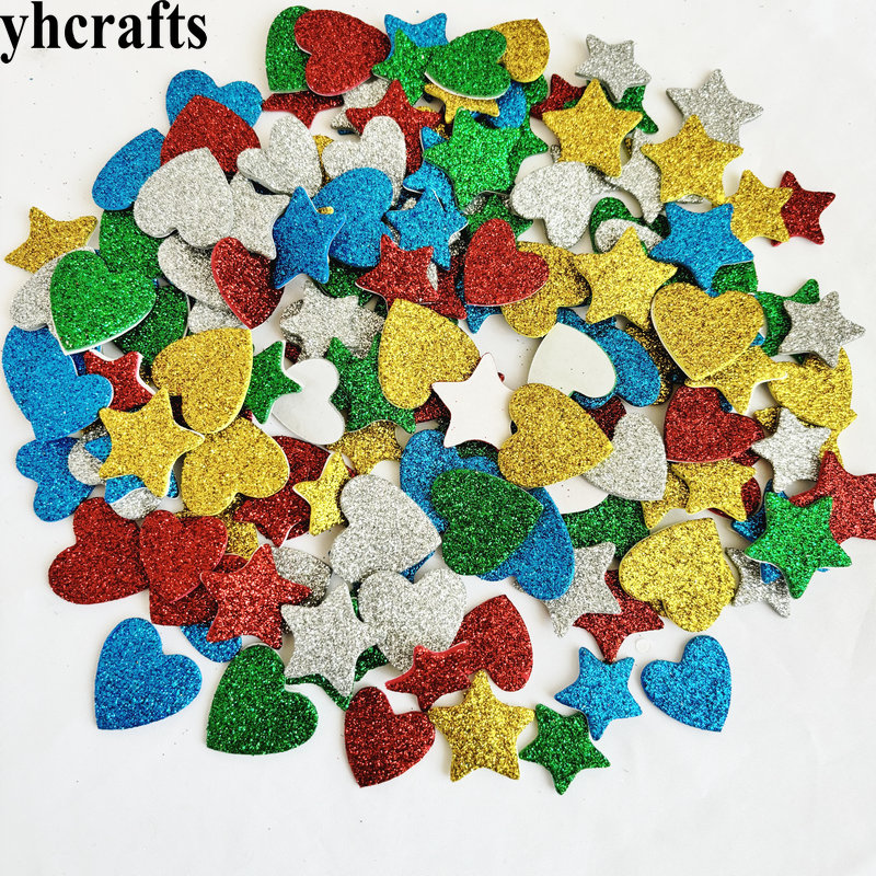 150PCS/LOT.Glitter star and he - Art Craft For Kindergarten recension och pris