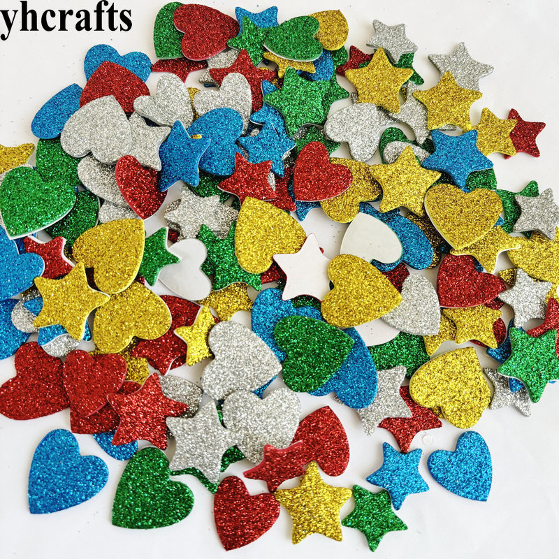 150PCS/LOT.Glitter star and he - Art Craft For Kindergarten recension och pris