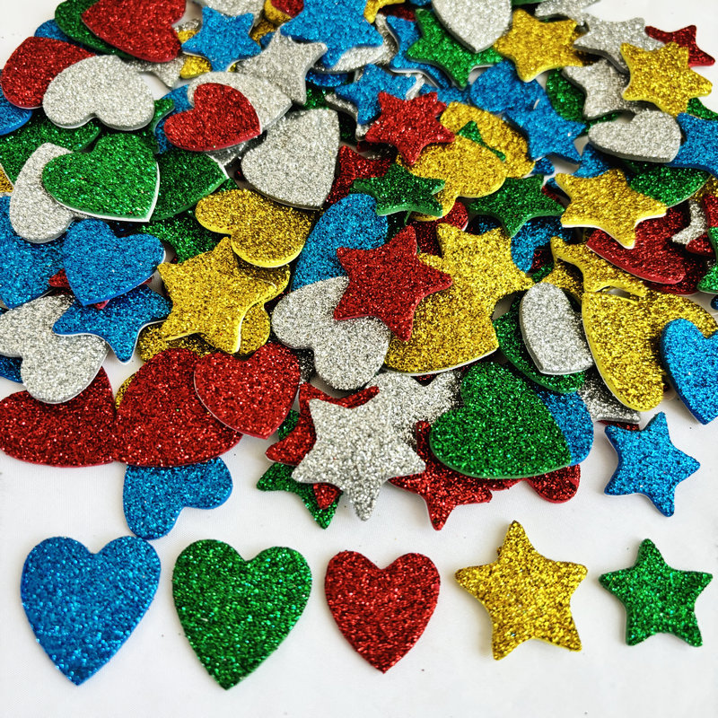 150PCS/LOT.Glitter star and he - Art Craft For Kindergarten recension och pris