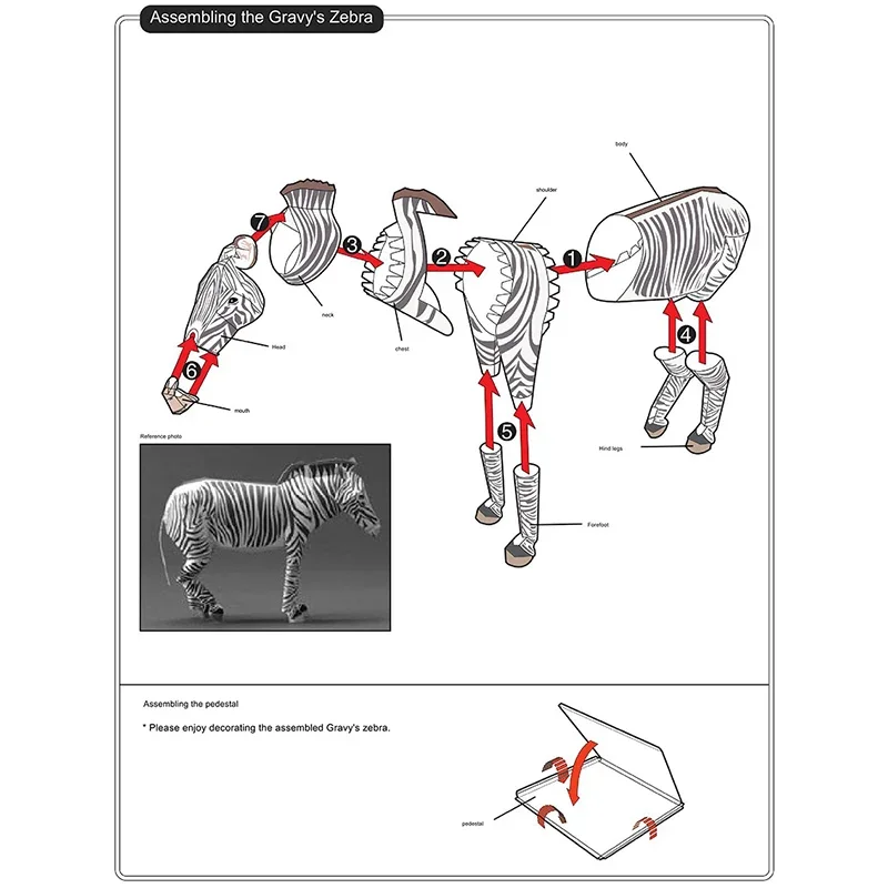 Zebra Origami Art Mini 3D Fold - Art Craft Zebra recension och pris