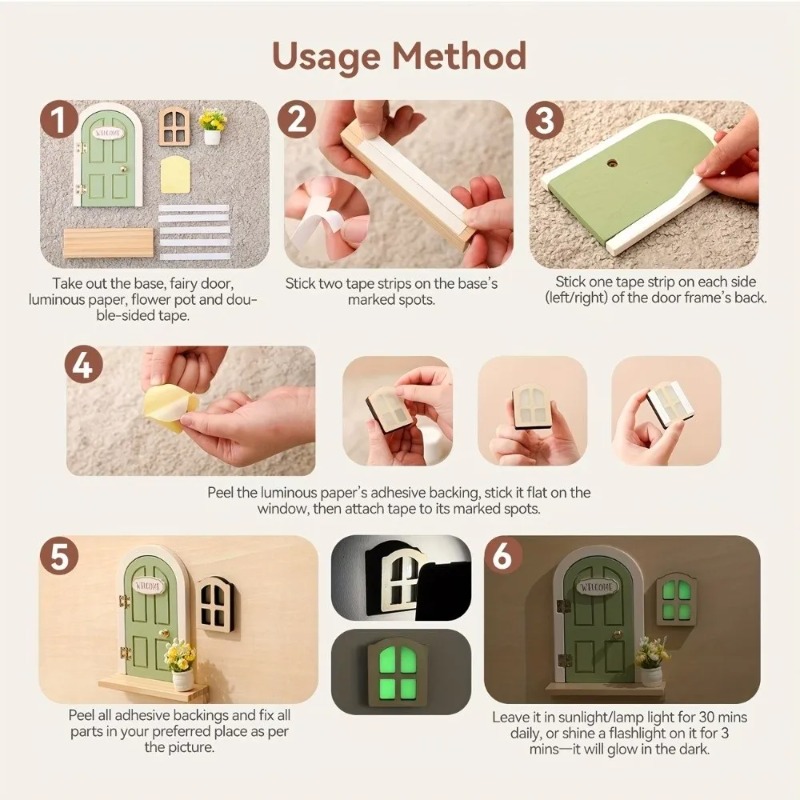 Fairy Elf Door Glow Mini Woode - Art Craft Door recension och pris