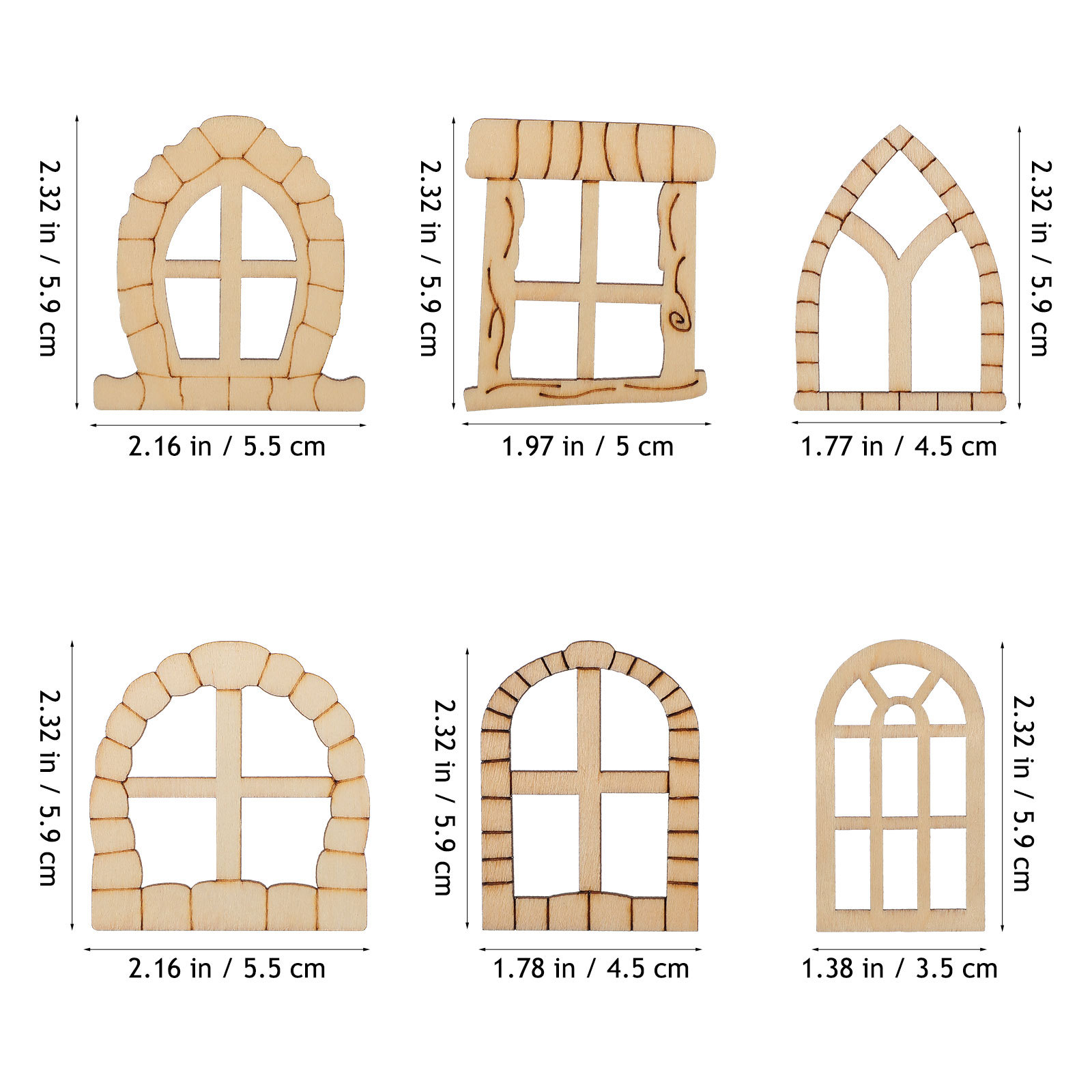 25pcs Miniature Wooden Door Wi - Art Craft Door recension och pris